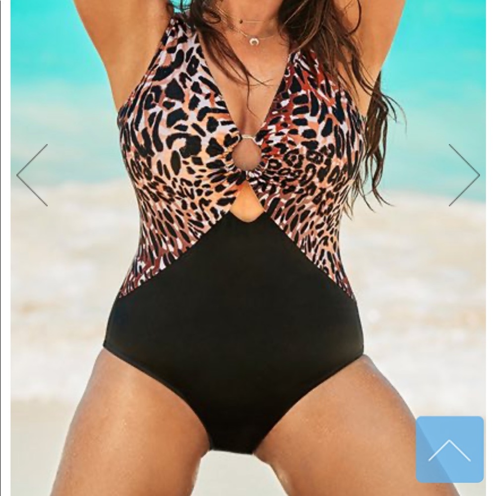 Brand new cheetah plus-size swimsuit